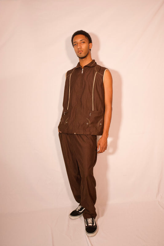 ENSEMBLE 2 PIÈCES BRUN