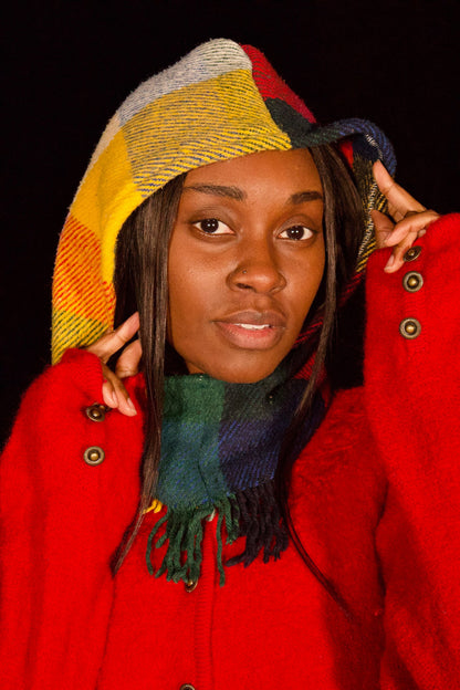 BALACLAVA À CARREAUX MULTICOLORE