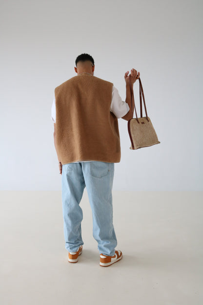 VESTE SANS MANCHES BEIGE