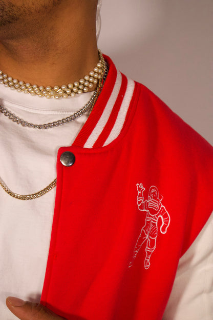 VESTE VARSITY ROUGE ET BLANC