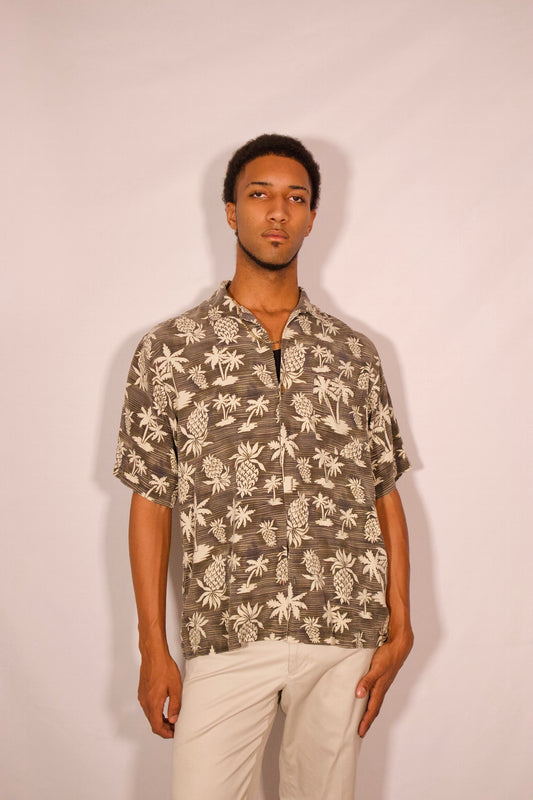 CHEMISE MANCHES COURTES À ANANAS