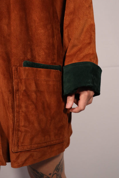 MANTEAU EN SUÈDE BRUN FAUVE