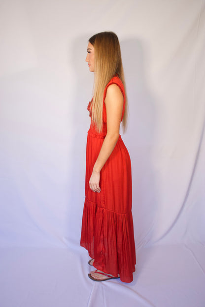 LONGUE ROBE ORANGE BRULÉ