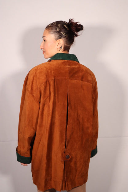 MANTEAU EN SUÈDE BRUN FAUVE