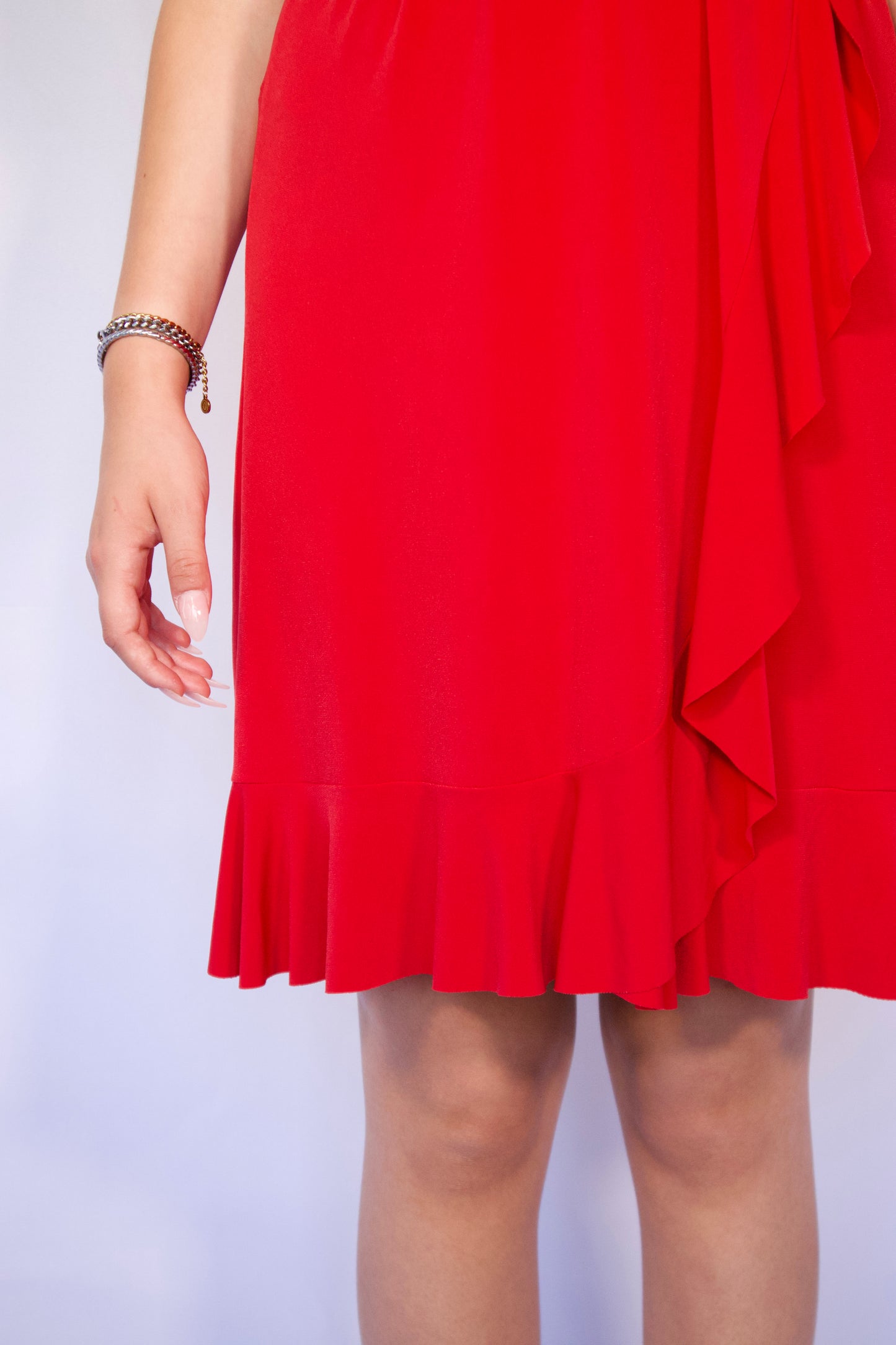 ROBE ROUGE DECOLLETÉ
