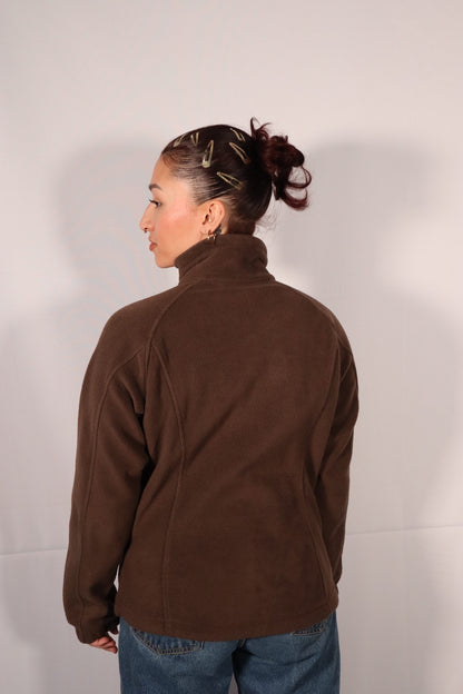 VESTE EN MOLLETON BRUN