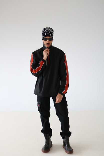 VESTE NOIR ET ORANGE