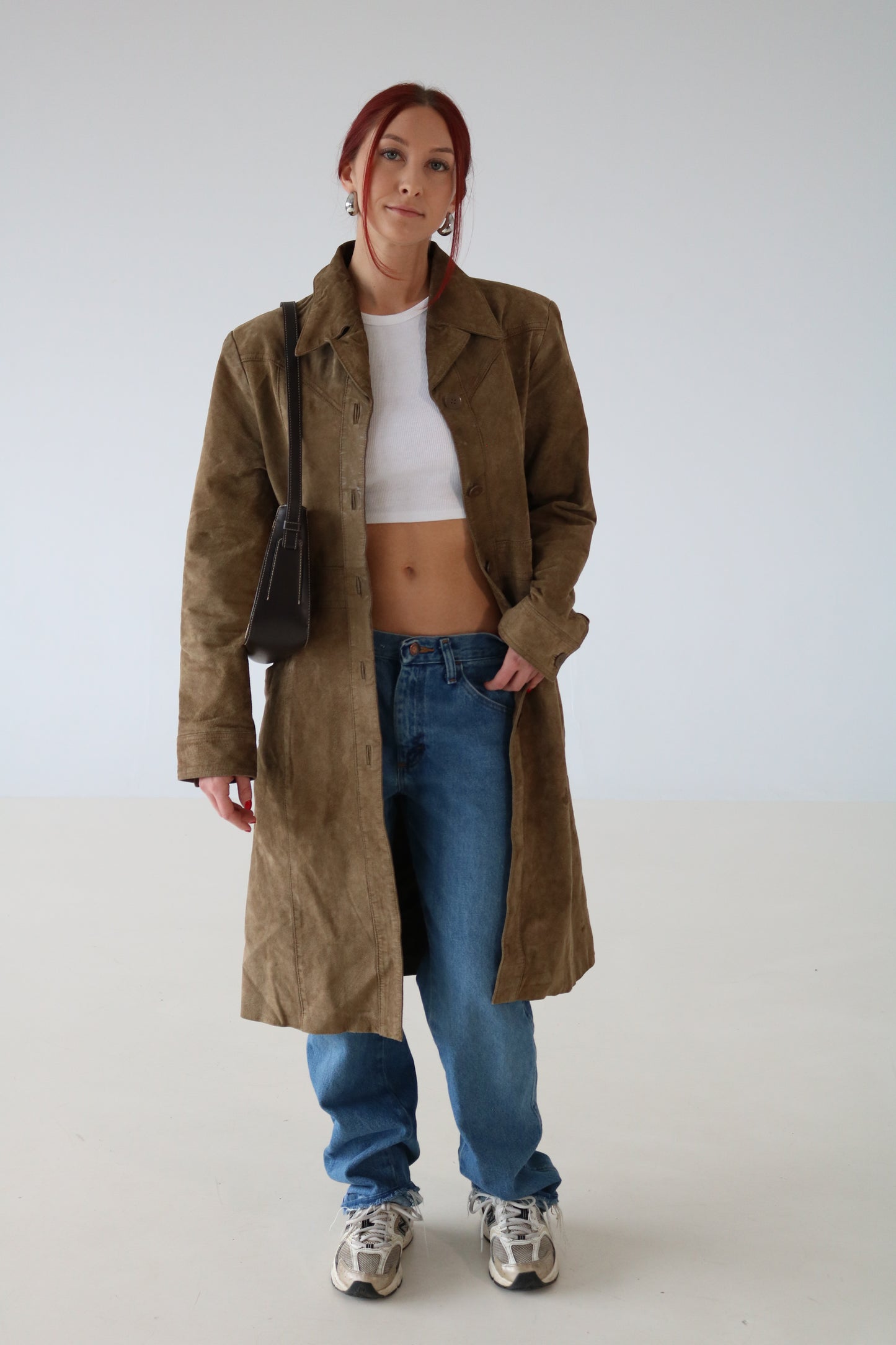 MANTEAU EN SUÈDE BEIGE