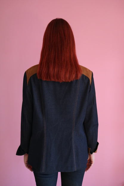 VESTE JEANS ET SUÈDE