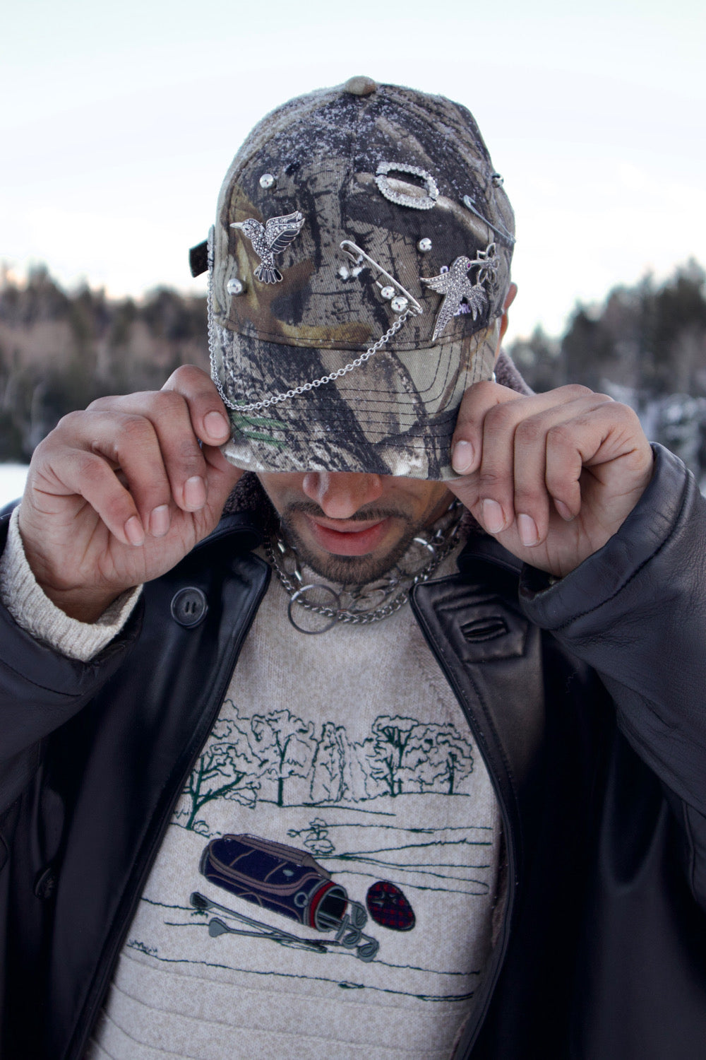 CASQUETTE CAMOUFLAGE AVEC BIJOUX