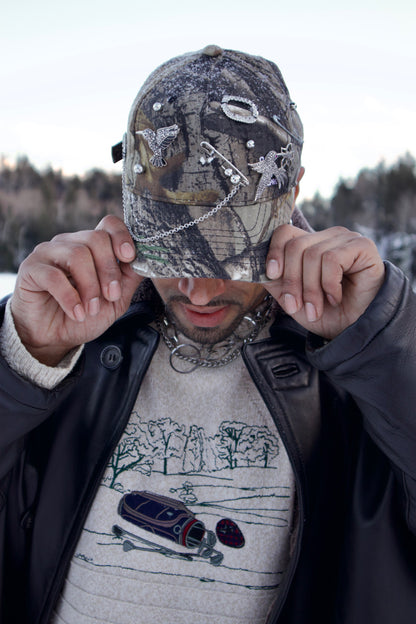CASQUETTE CAMOUFLAGE AVEC BIJOUX