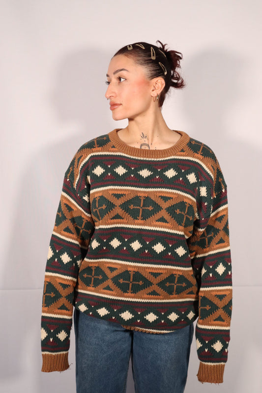 chandail tricot Canary Island vintage