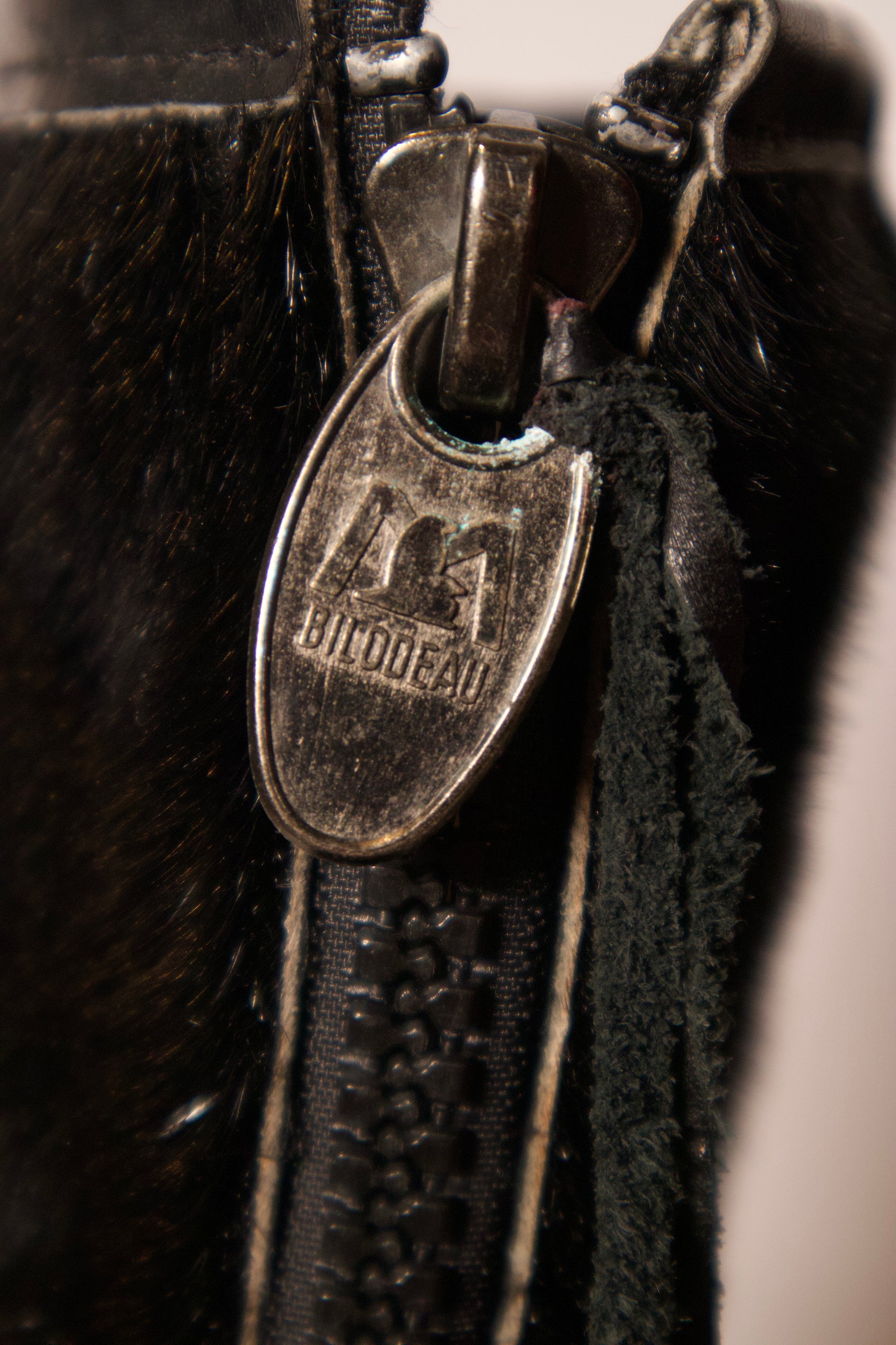 détail fermeture éclair bottes Bilodeau