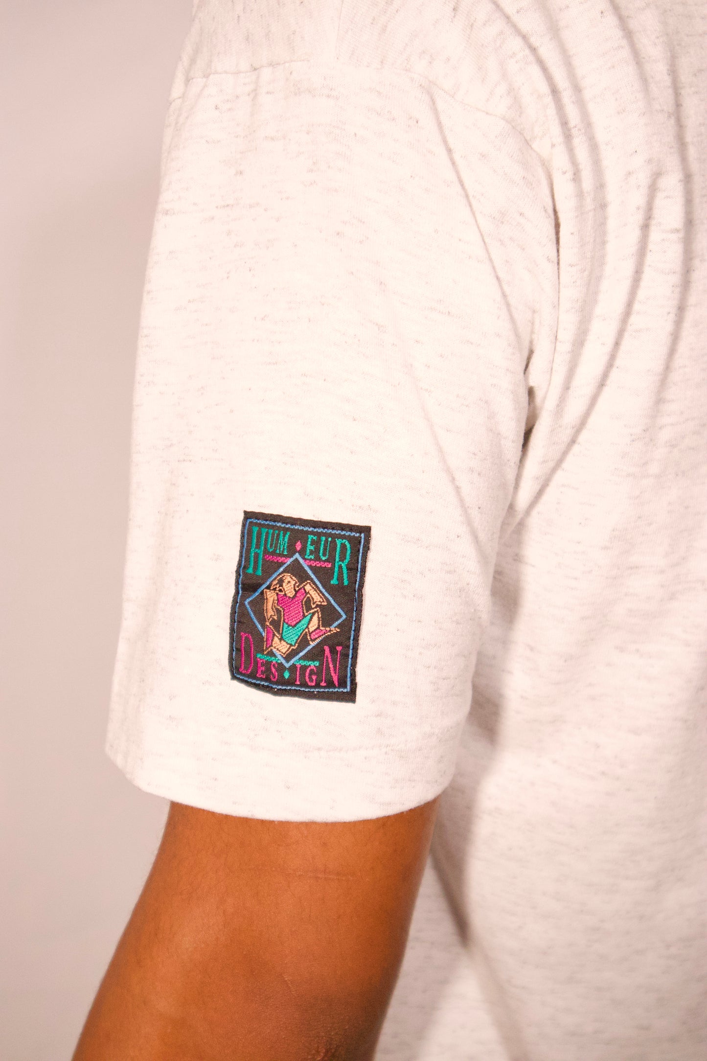 détail imprimé mauve t-shirt