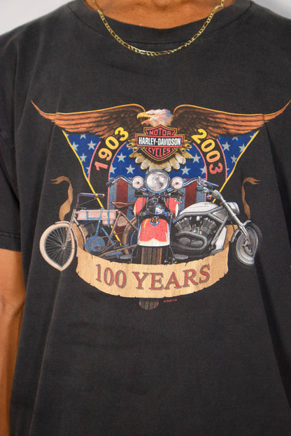 détail imprimé moto Harley Davidson