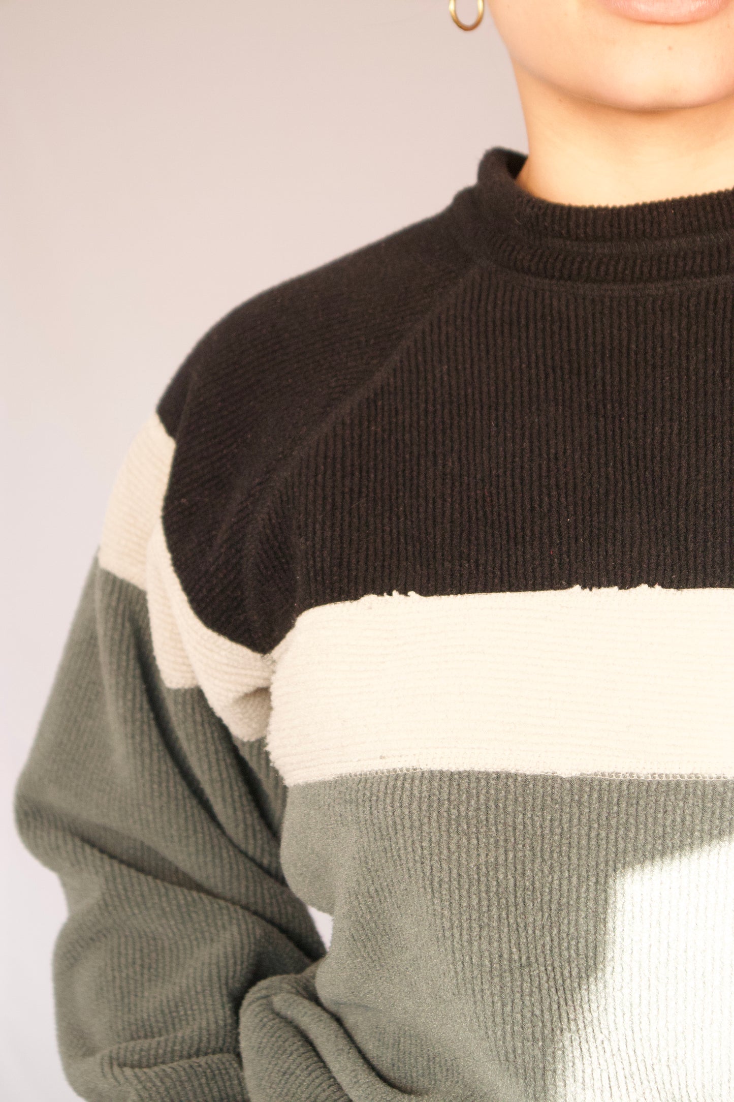 détail tricot color block Columbia