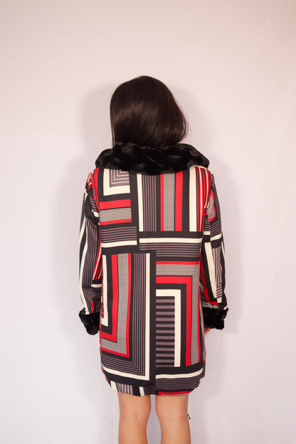 manteau graphique vue de dos