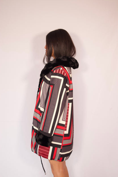 manteau graphique vue de profil