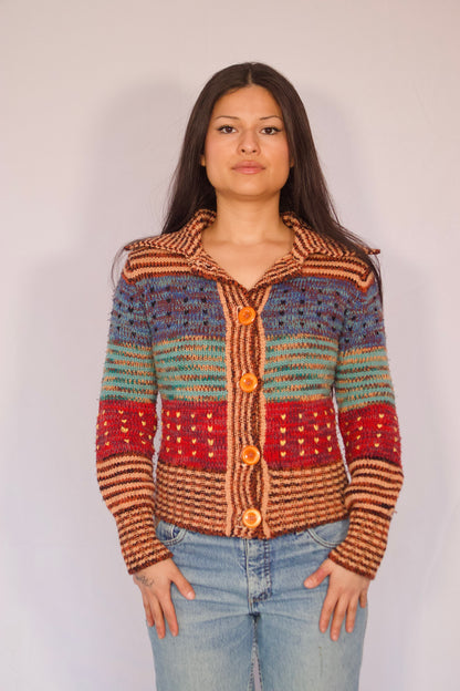 veste colorée vue de face