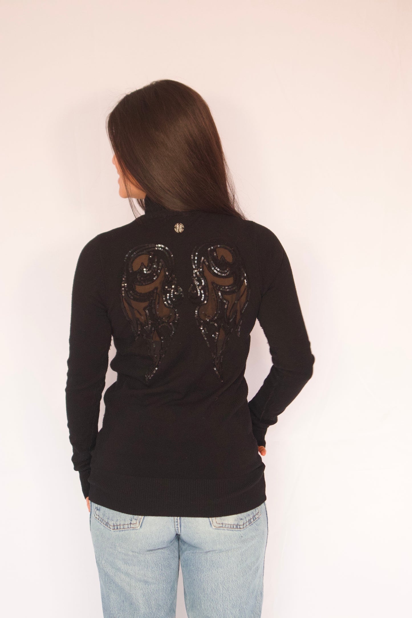 veste noire Karv Y2K vue de dos