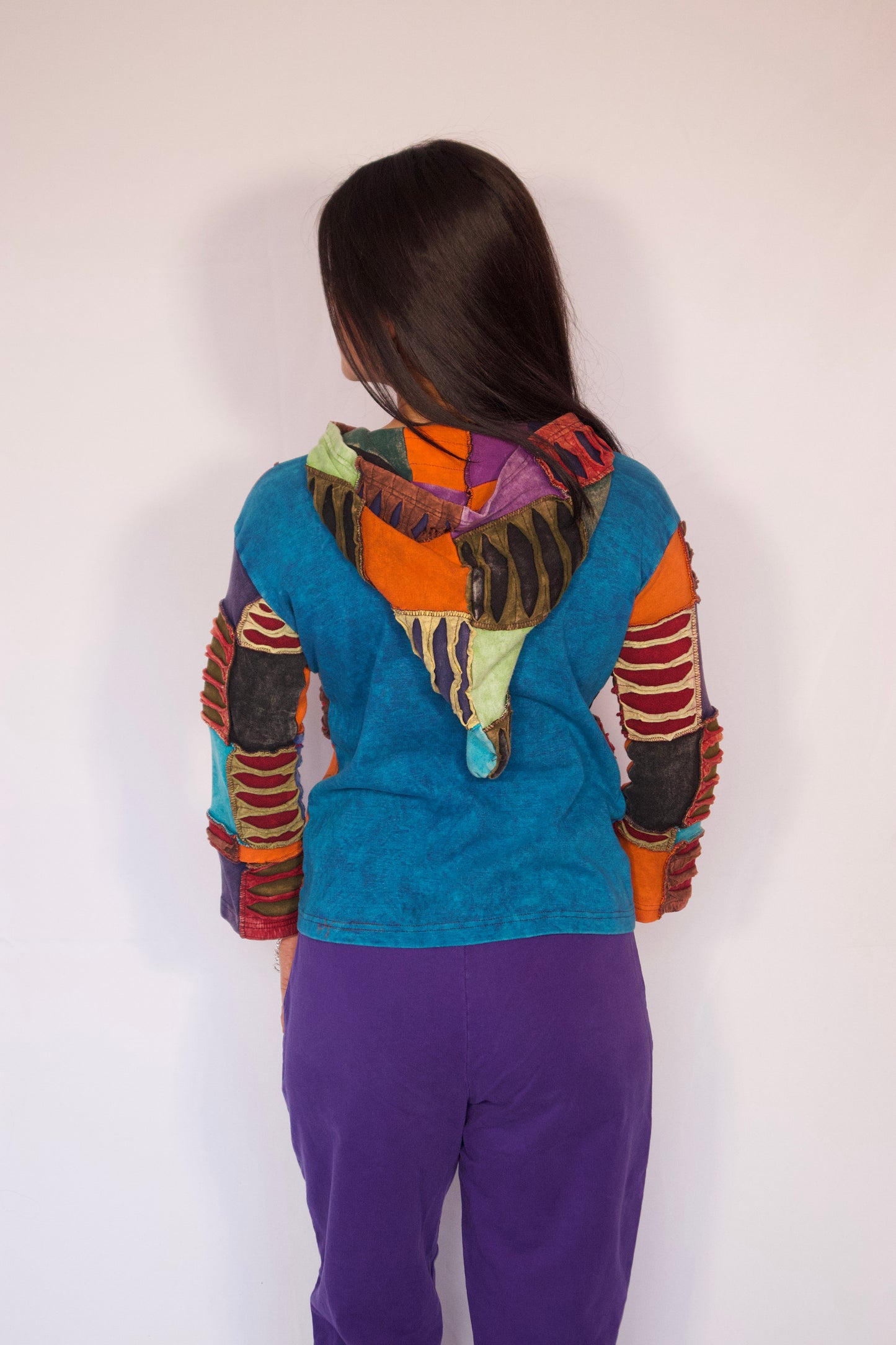 veste patchwork vue de dos